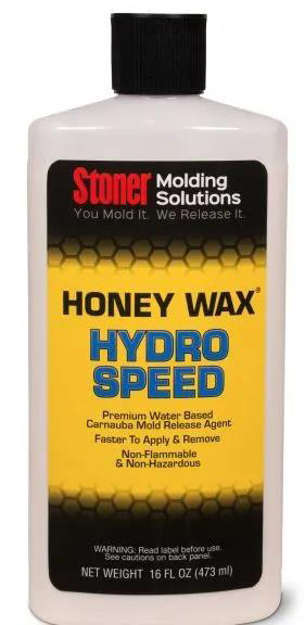 Stoner HoneyWax&reg;Hydro Speed是一種高固含量的水性乳液，不含任何溶劑，旨在代替傳統的高級涂蠟作為復合材料行業中的脫模劑。